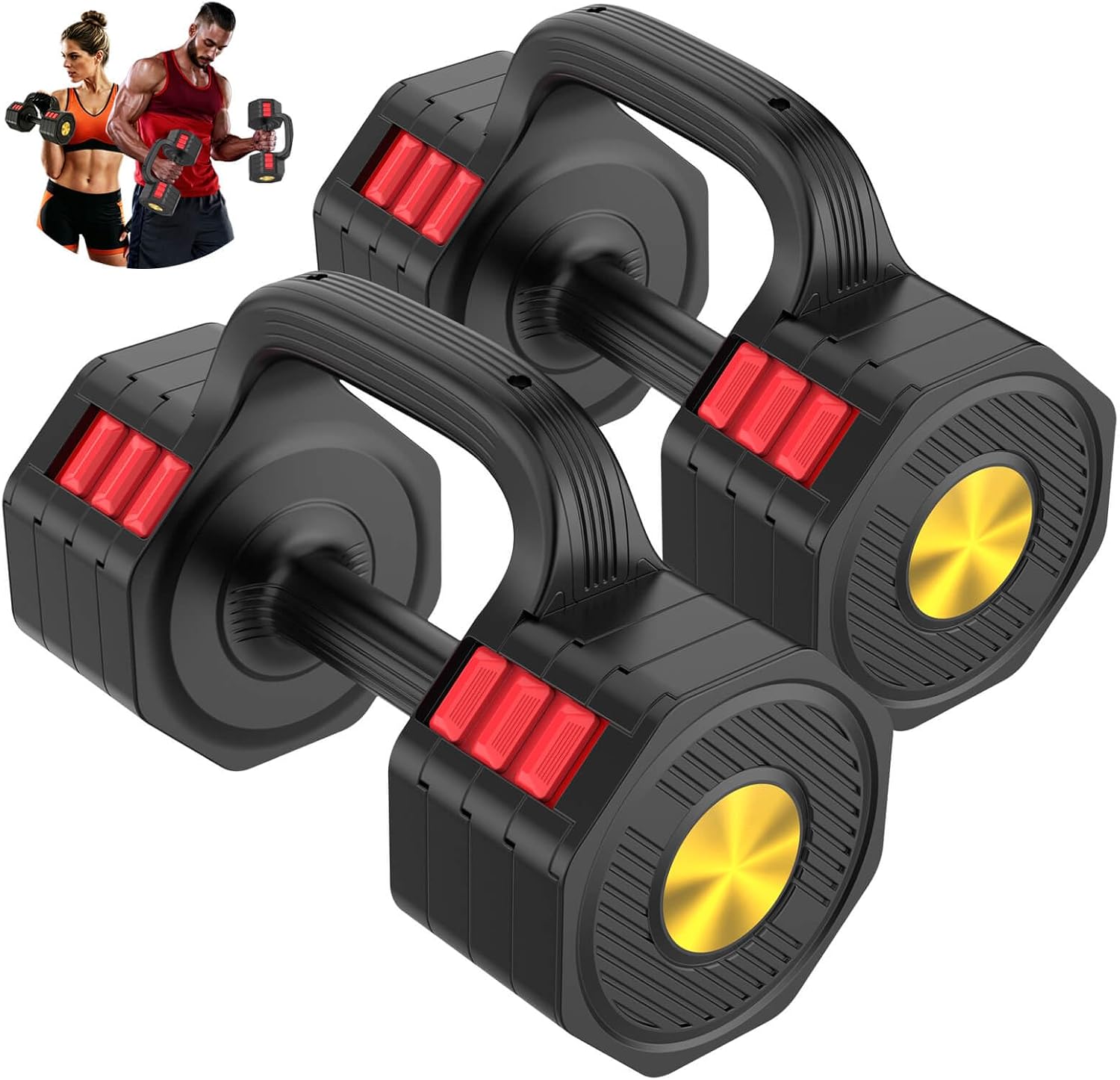 Dumbbell Set - 조절 가능한 덤벨 세트 5-20.5lb 각각,