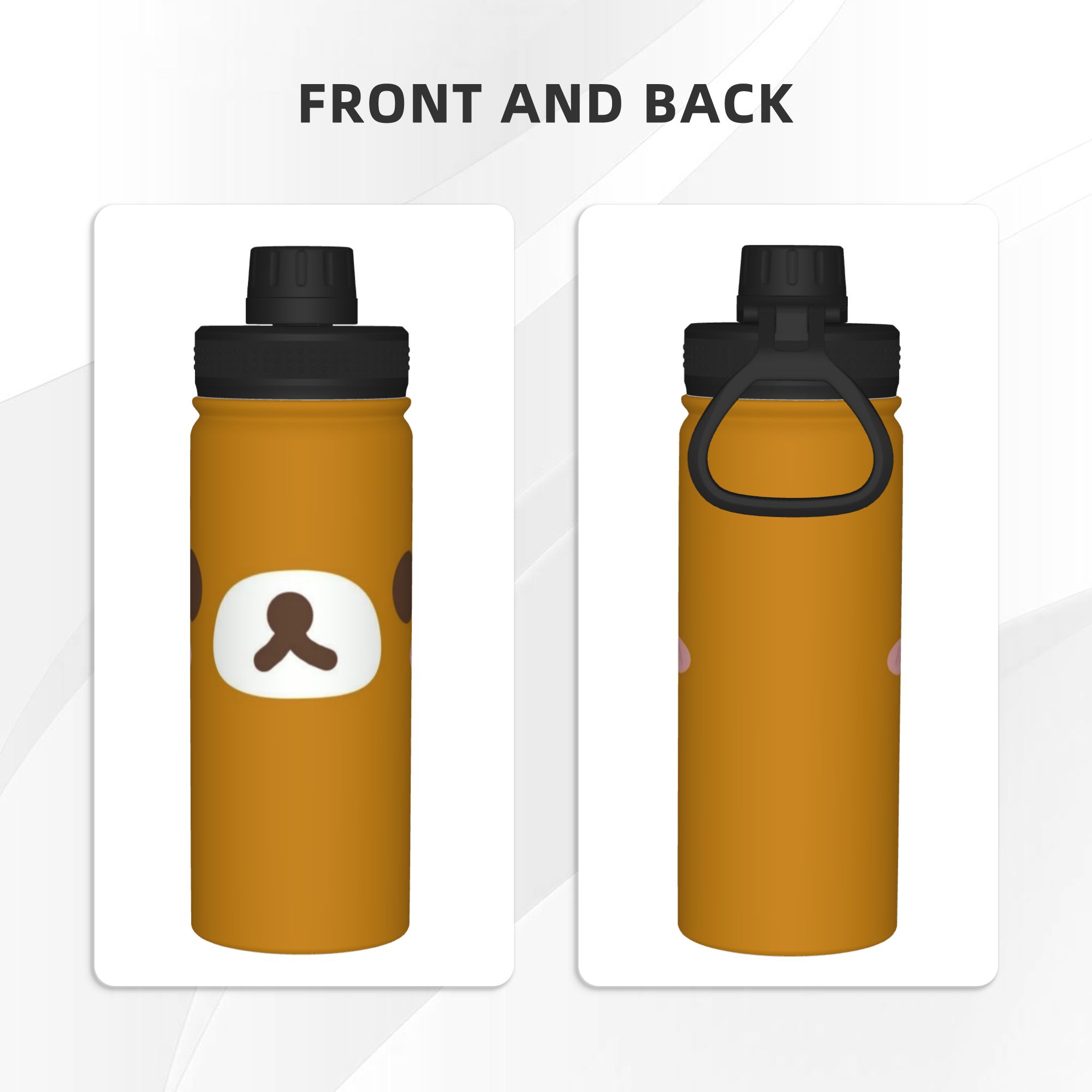 만화 캐릭터 ‘릴라쿠마’가 그려진 18온스 스포츠용 보 - Sports Water Bottle Insulated 리뷰 및 가격