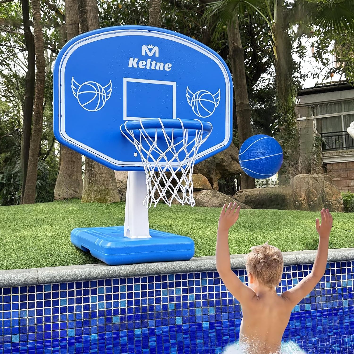 확장된 견고한 베이스가 있는 대형 수영장 농구대, 수영 - Basketball Hoop 리뷰 및 가격