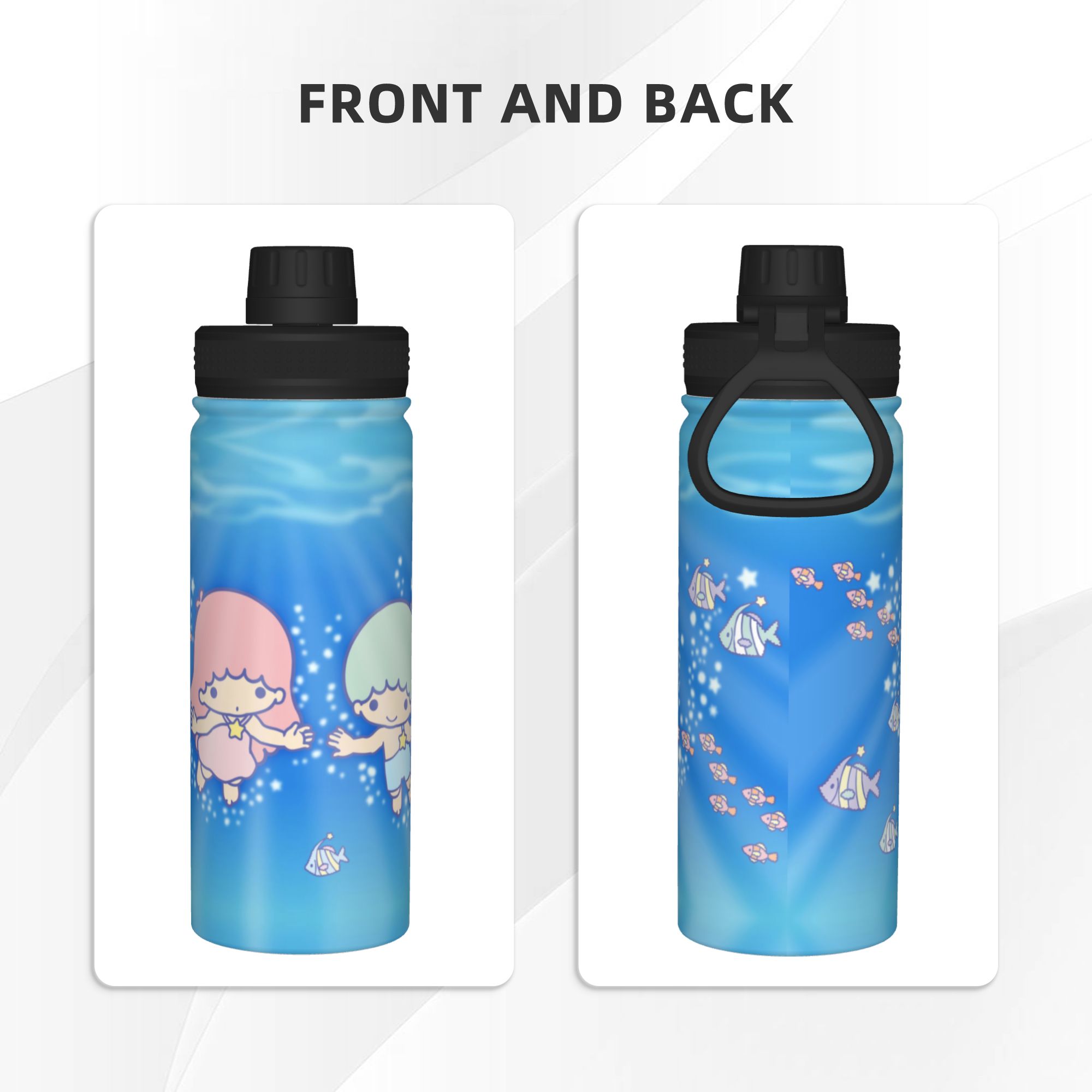 리틀 트윈스 스타즈 만화 애니메이션 디자인 18온스 스 - Sports Water Bottle Insulated 리뷰 및 가격